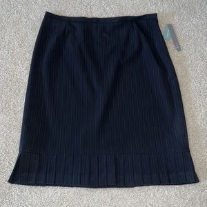 Navy knee length skirt
